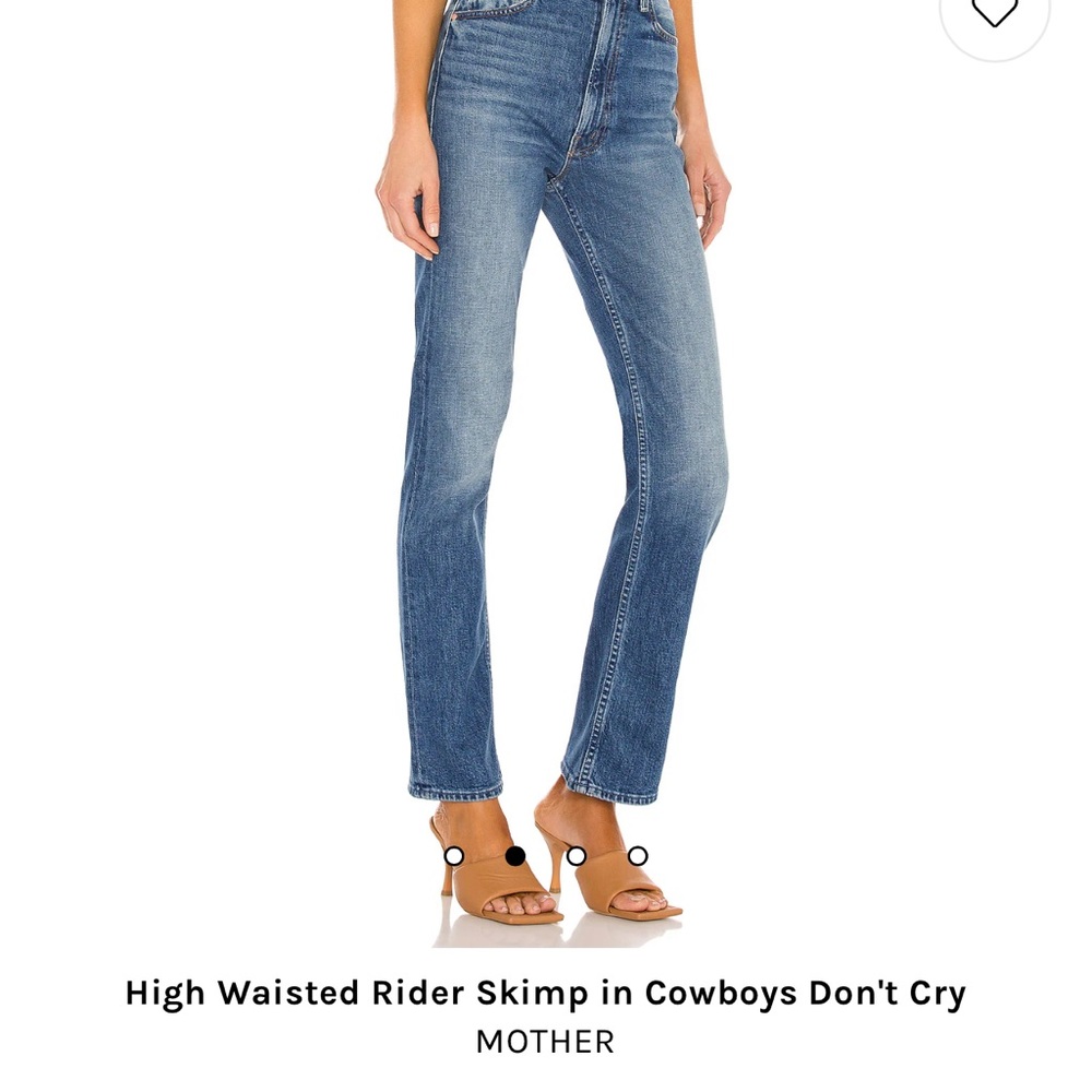 MOTHER High Waisted Rider Skimp Jeans in Blue